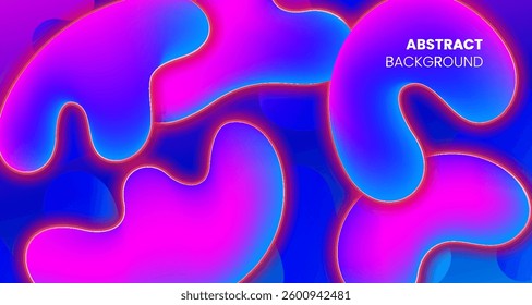 Abstract background with neon elements. Stock vector illustration for your design.
