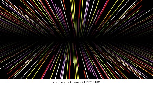 Abstract background neon glow colors, cosmic speed concept, dynamic hyperspace tunel 3D science fiction vector illustration.