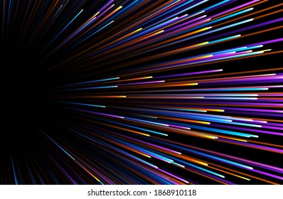 Abstract background neon glow colors.Explosion in universe. Cosmic background for event, party, celebration. Speed of light in galaxy.