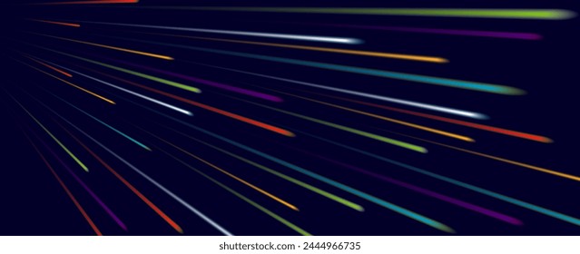 Abstract background neon glow colors.Explosion in universe. Cosmic background for events, parties, celebrations. Speed of light in galaxy. vector