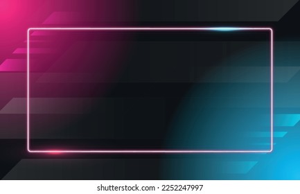 Fondo abstracto con luces brillantes de neón
