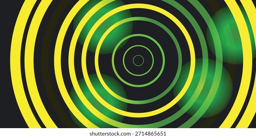 Fundo abstrato Círculos verdes néon fundo padrão abstrato Ilustração de vetor 