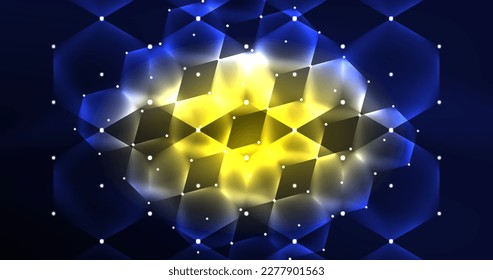 Abstract background neon hexagon vector illustration