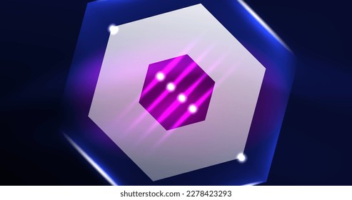 Abstract background neon hexagon vector illustration