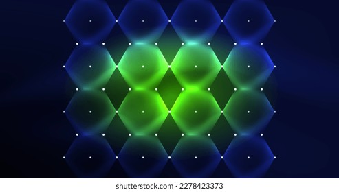 Abstract background neon hexagon vector illustration
