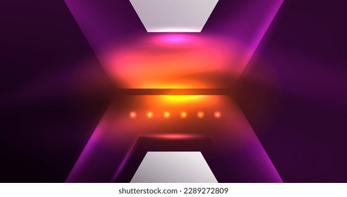 Abstract background neon hexagon vector illustration