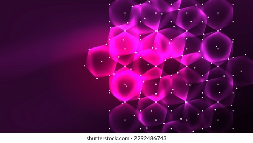 Abstract background neon hexagon vector illustration