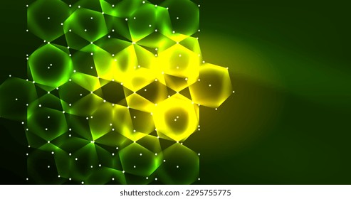 Abstract background neon hexagon vector illustration