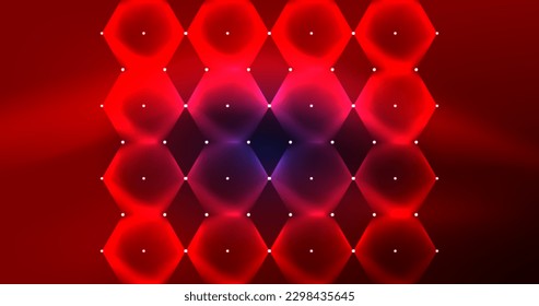 Abstract background neon hexagon vector illustration