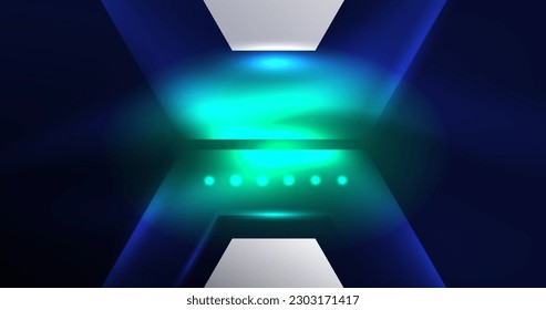 Abstract background neon hexagon vector illustration