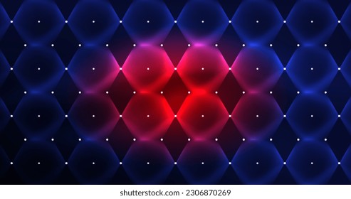 Abstract background neon hexagon vector illustration