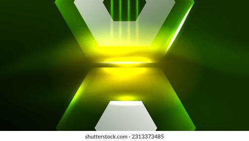 Abstract background neon hexagon vector illustration