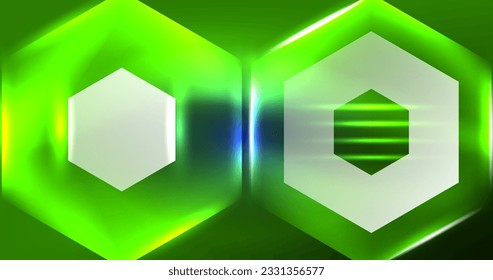 Abstract background neon hexagon vector illustration