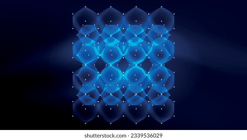 Abstract background neon hexagon vector illustration