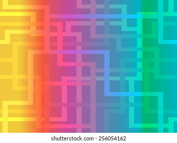 Abstract background with neon light lines, colorful  backdrop