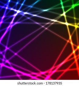 Abstract background with neon lights, vector illustration