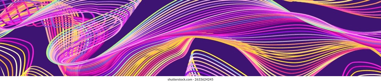 Abstractas estilo de línea de neón de fondo