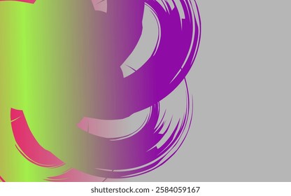 Abstract background with neon purple and green shades on a grey background.