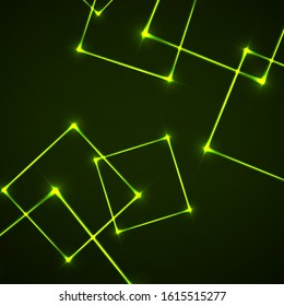 Abstract background with neon squares for design