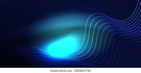 Abstract background neon wave. Hi-tech design for wallpaper, banner, background, landing page, wall art, invitation, prints, posters