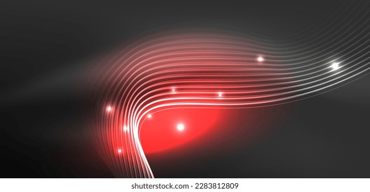 Abstract background neon wave. Hi-tech design for wallpaper, banner, background, landing page, wall art, invitation, prints, posters