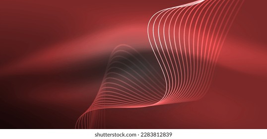Abstrakte Neonwelle auf dem Hintergrund. Hightech-Design für Tapeten, Banner, Hintergrund, Landing-Page, Tapete, Einladung, Drucke, Poster