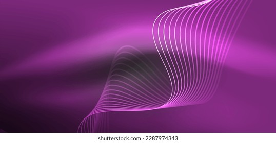 Ola de neón de fondo abstracto. Diseño de alta tecnología para papel tapiz, banner, fondo, página de inicio, arte mural, invitación, impresiones, afiches