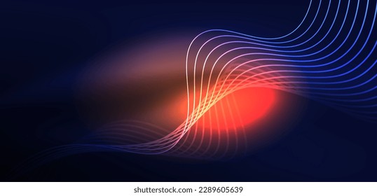 Abstract background neon wave. Hi-tech design for wallpaper, banner, background, landing page, wall art, invitation, prints, posters