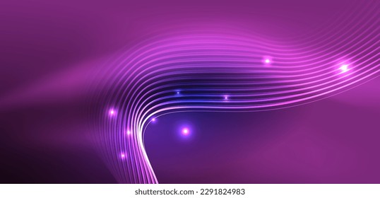 Abstract background neon wave. Hi-tech design for wallpaper, banner, background, landing page, wall art, invitation, prints, posters