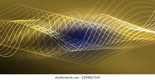 Abstract background neon wave. Hi-tech design for wallpaper, banner, background, landing page, wall art, invitation, prints, posters