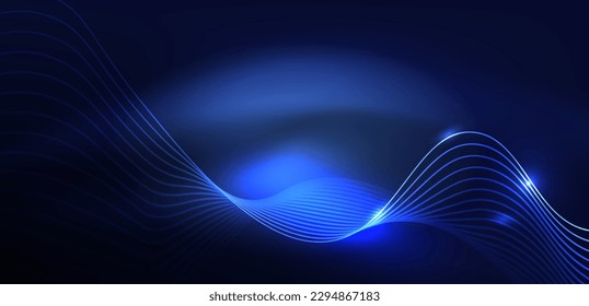 Ola de neón de fondo abstracto. Diseño de alta tecnología para papel tapiz, banner, fondo, página de inicio, arte mural, invitación, impresiones, afiches