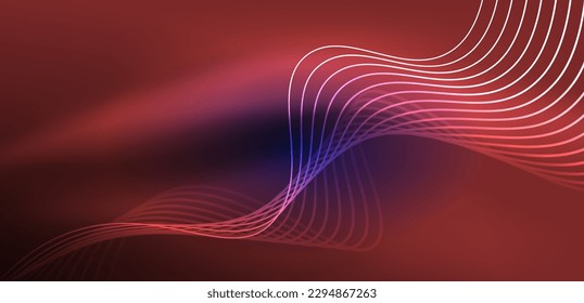 Abstract background neon wave. Hi-tech design for wallpaper, banner, background, landing page, wall art, invitation, prints, posters