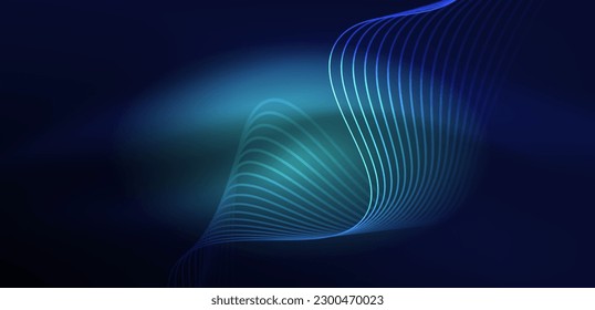 Abstract background neon wave. Hi-tech design for wallpaper, banner, background, landing page, wall art, invitation, prints, posters