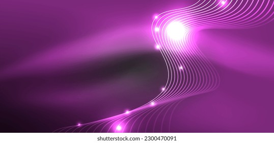 Abstract background neon wave. Hi-tech design for wallpaper, banner, background, landing page, wall art, invitation, prints, posters