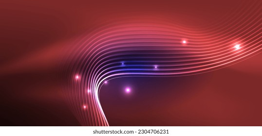 Abstract background neon wave. Hi-tech design for wallpaper, banner, background, landing page, wall art, invitation, prints, posters