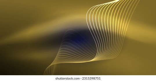 Ola de neón de fondo abstracto. Diseño de alta tecnología para papel tapiz, banner, fondo, página de inicio, arte mural, invitación, impresiones, afiches