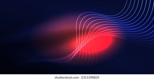 Abstract background neon wave. Hi-tech design for wallpaper, banner, background, landing page, wall art, invitation, prints, posters