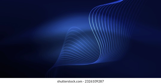 Ola de neón de fondo abstracto. Diseño de alta tecnología para papel tapiz, banner, fondo, página de inicio, arte mural, invitación, impresiones, afiches