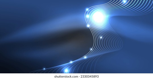 Abstract background neon wave. Hi-tech design for wallpaper, banner, background, landing page, wall art, invitation, prints, posters