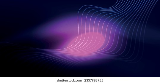 Abstract background neon wave. Hi-tech design for wallpaper, banner, background, landing page, wall art, invitation, prints, posters