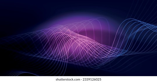 Abstract background neon wave. Hi-tech design for wallpaper, banner, background, landing page, wall art, invitation, prints, posters