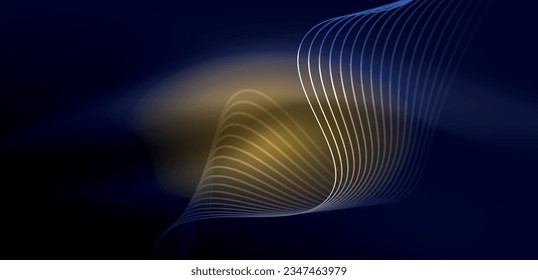 Ola de neón de fondo abstracto. Diseño de alta tecnología para papel tapiz, banner, fondo, página de inicio, arte mural, invitación, impresiones, afiches