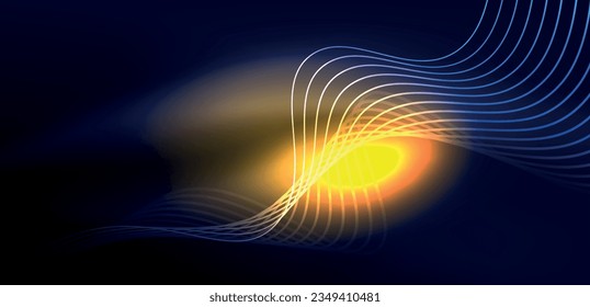 Abstract background neon wave. Hi-tech design for wallpaper, banner, background, landing page, wall art, invitation, prints, posters