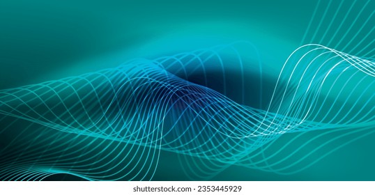 Abstract background neon wave. Hi-tech design for wallpaper, banner, background, landing page, wall art, invitation, prints, posters