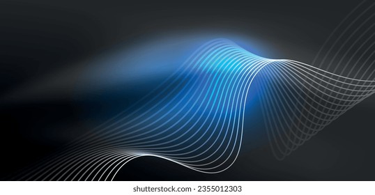 Abstract background neon wave. Hi-tech design for wallpaper, banner, background, landing page, wall art, invitation, prints, posters