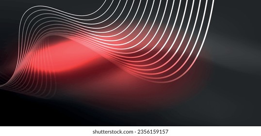 Abstract background neon wave. Hi-tech design for wallpaper, banner, background, landing page, wall art, invitation, prints, posters