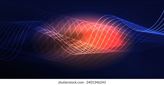 Abstract background neon wave. Hi-tech design for wallpaper, banner, background, landing page, wall art, invitation, prints, posters
