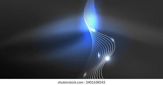 Abstract background neon wave. Hi-tech design for wallpaper, banner, background, landing page, wall art, invitation, prints, posters