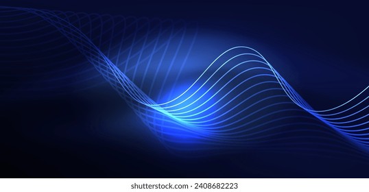 Abstract background neon wave. Hi-tech design for wallpaper, banner, background, landing page, wall art, invitation, prints, posters