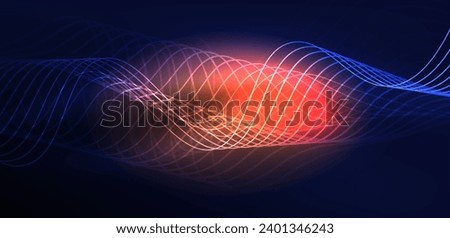 Abstract background neon wave. Hi-tech design for wallpaper, banner, background, landing page, wall art, invitation, prints, posters